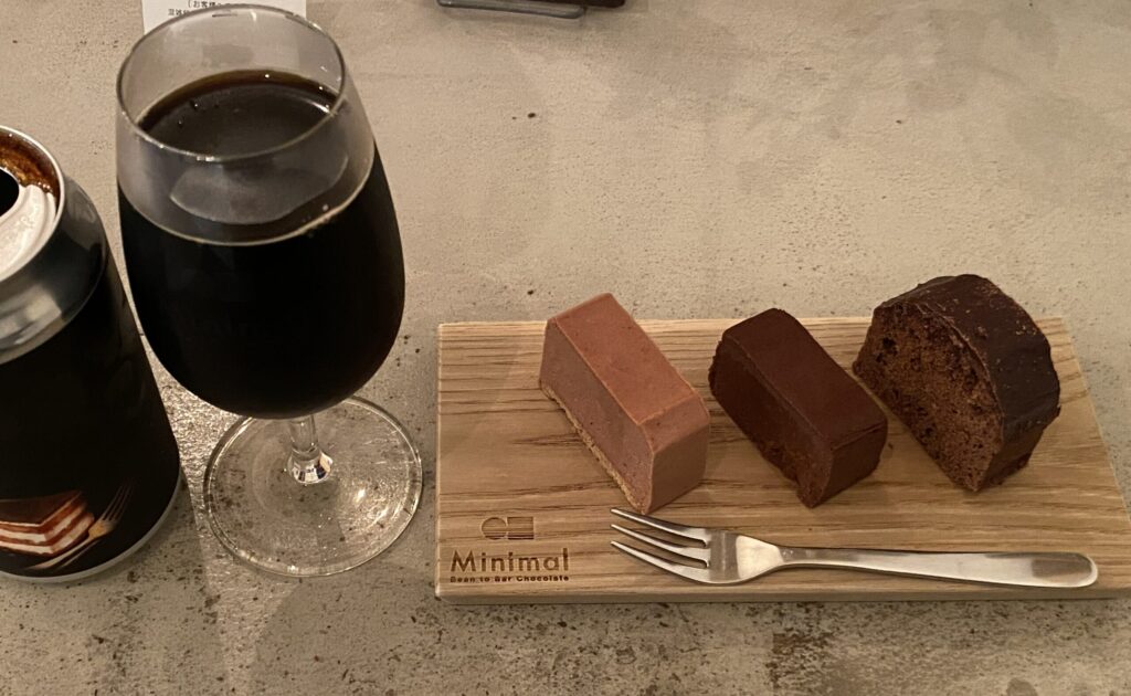 Minimal ガトーショコラとビール